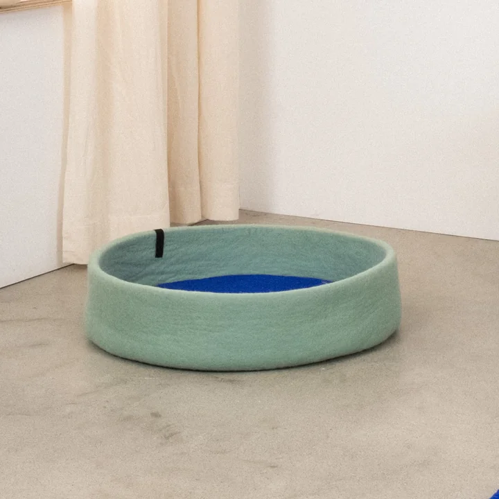 myfelt - Fine Hundekorb Ø 40 cm, Inlay rotorange
