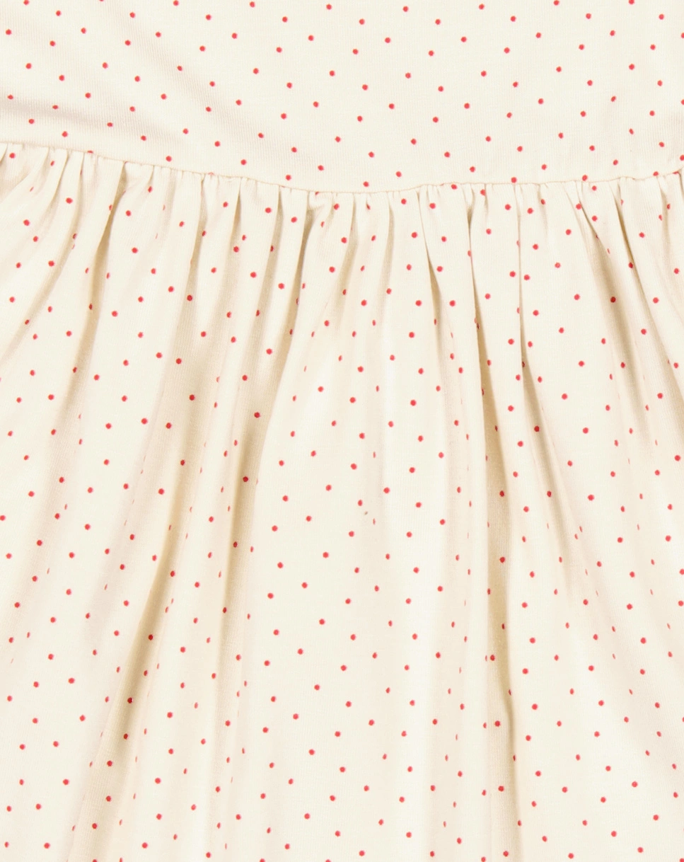 Trägerkleid DYVEKE DOTS in beige/red currant