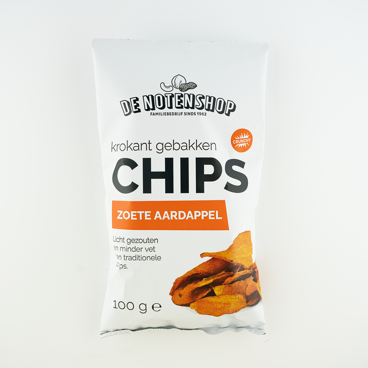 Zoete aardappel chips 100 gram