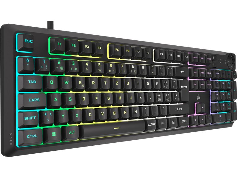 Corsair Gaming-Tastatur K55 CORE RGB Membran-Gaming-Tastatur mit 10-Zonen-RGB-Hintergrundbeleuchtung