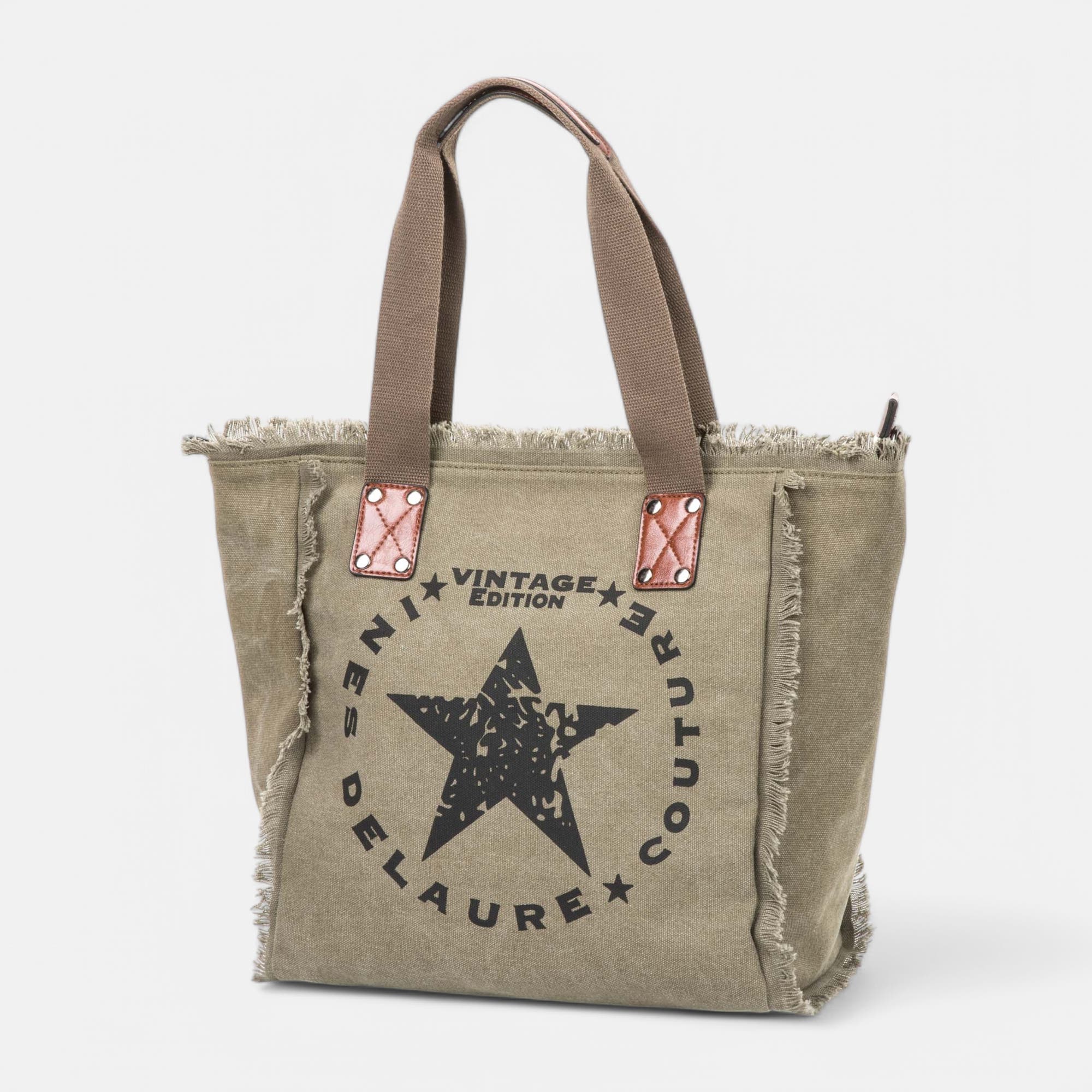 Sac de shopping kaki