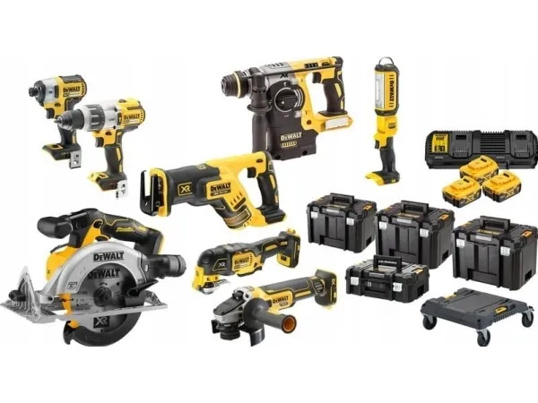 DEWALT.COMBO KIT 18V DCK853P4T (DCD996   DCF887   DCS565   DCS367   DCS356   DCH273   DCG405   DCL050) 4x5.0Ah 4x TSTAK CARRY