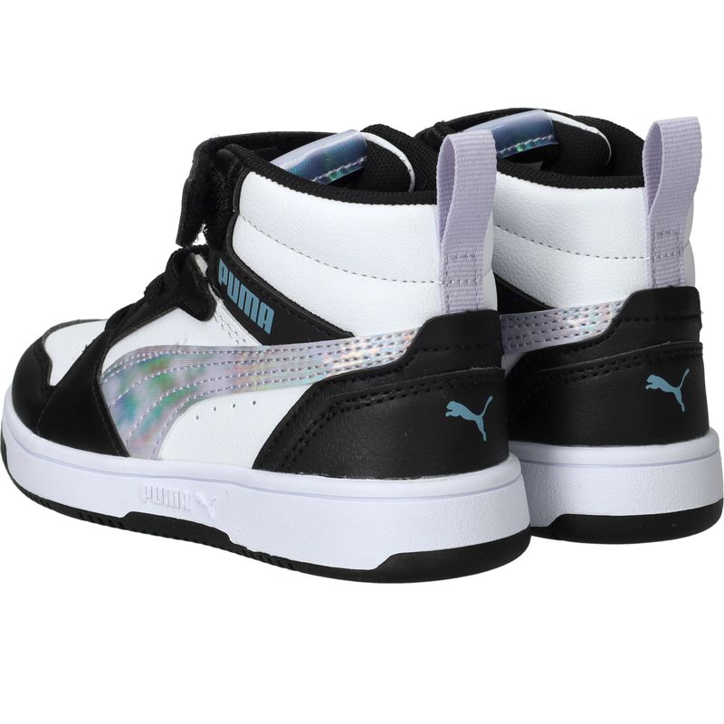 Puma Rebound V6 Mid Space Belle Sneakers Zwart Meisjes