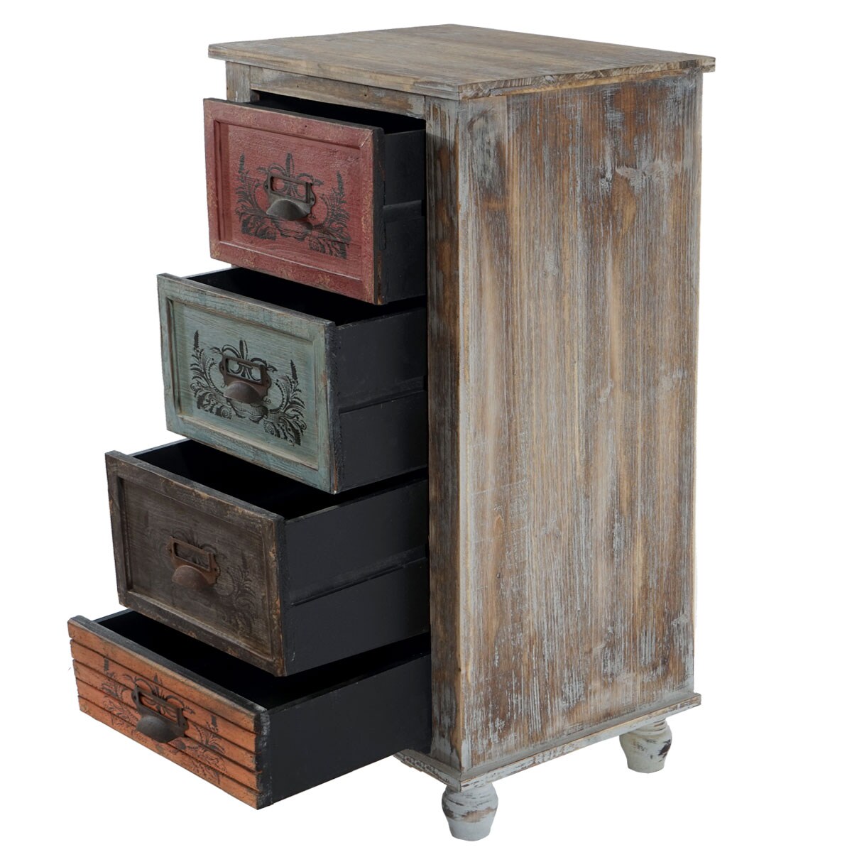Kommode Funchal Schubladenkommode Schrank Shabby-Look, Vintage, 79x43x33cm