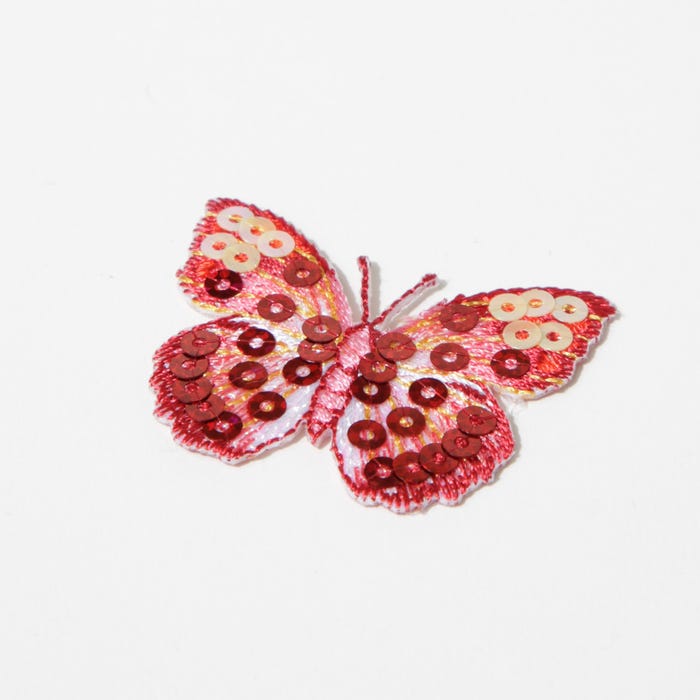 Atelier Veritas-patch pailletten vlinder 4x4,5cm