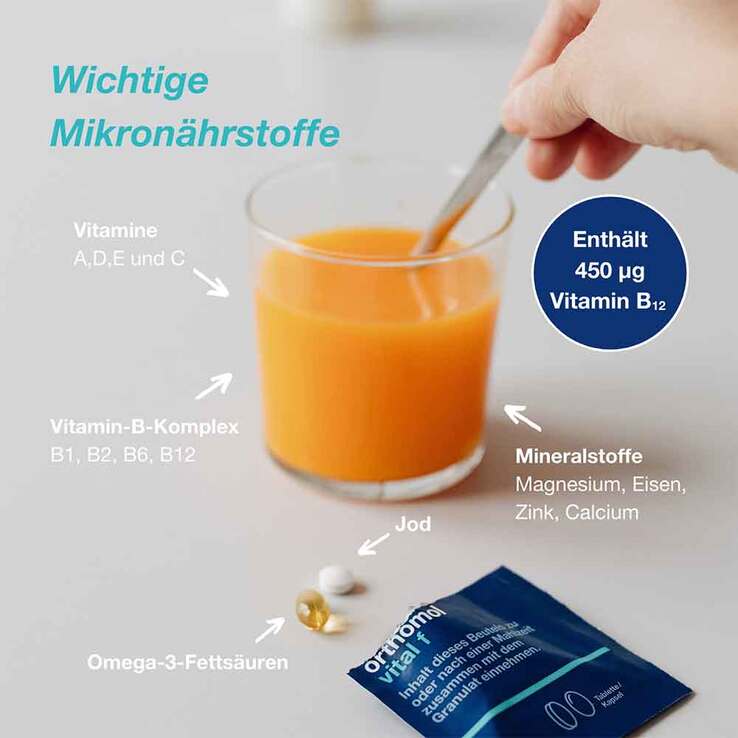 Orthomol Vital F Grapefruit Granulat / Kapseln, 30 St