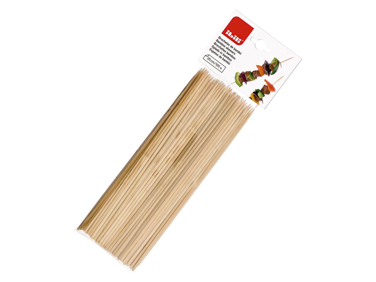 Brochette en bois 20 cm (x 100) - Ibili