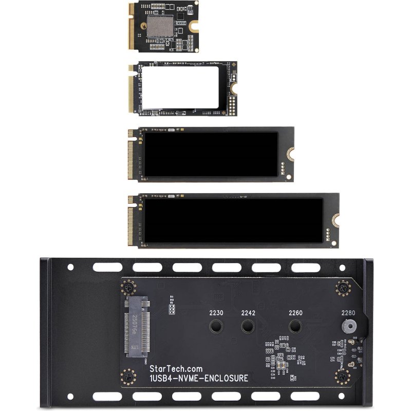 StarTech.com Boîtier SSD NVMe Externe USB-C/Thunderbolt, Boîtier USB4 M.2 NVMe, 40 Gbps, Boîtier Dissipateur Thermique en Aluminium, B+M/M-Key