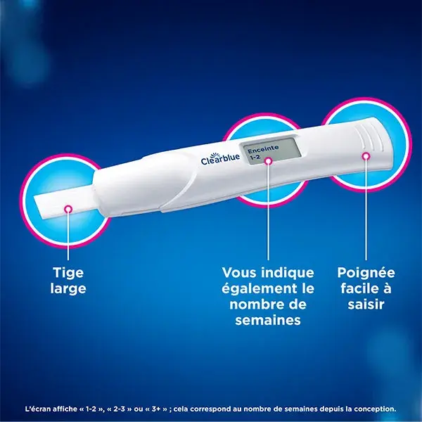 Clearblue Teste de Gravidez Digital - Caixa com 2 unidades