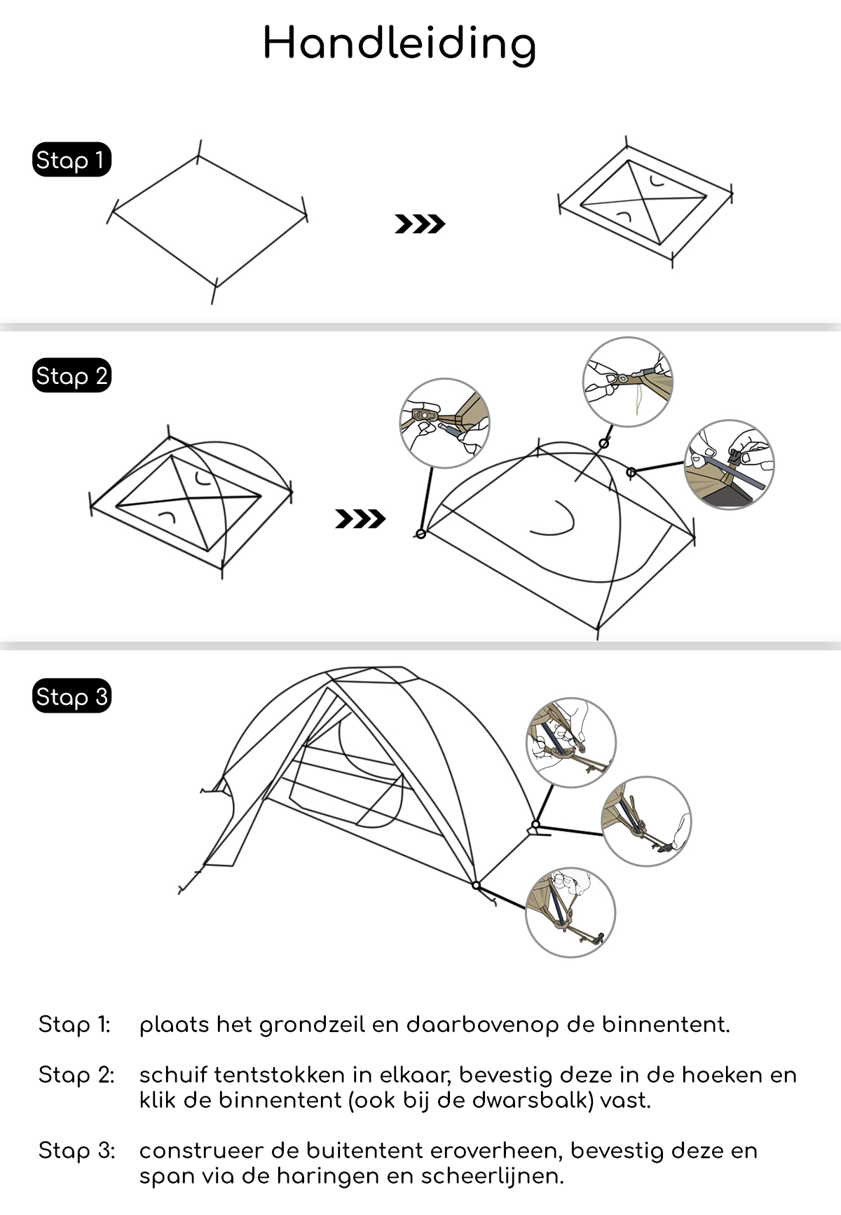 Hikr Lichtgewicht 2 persoons tent