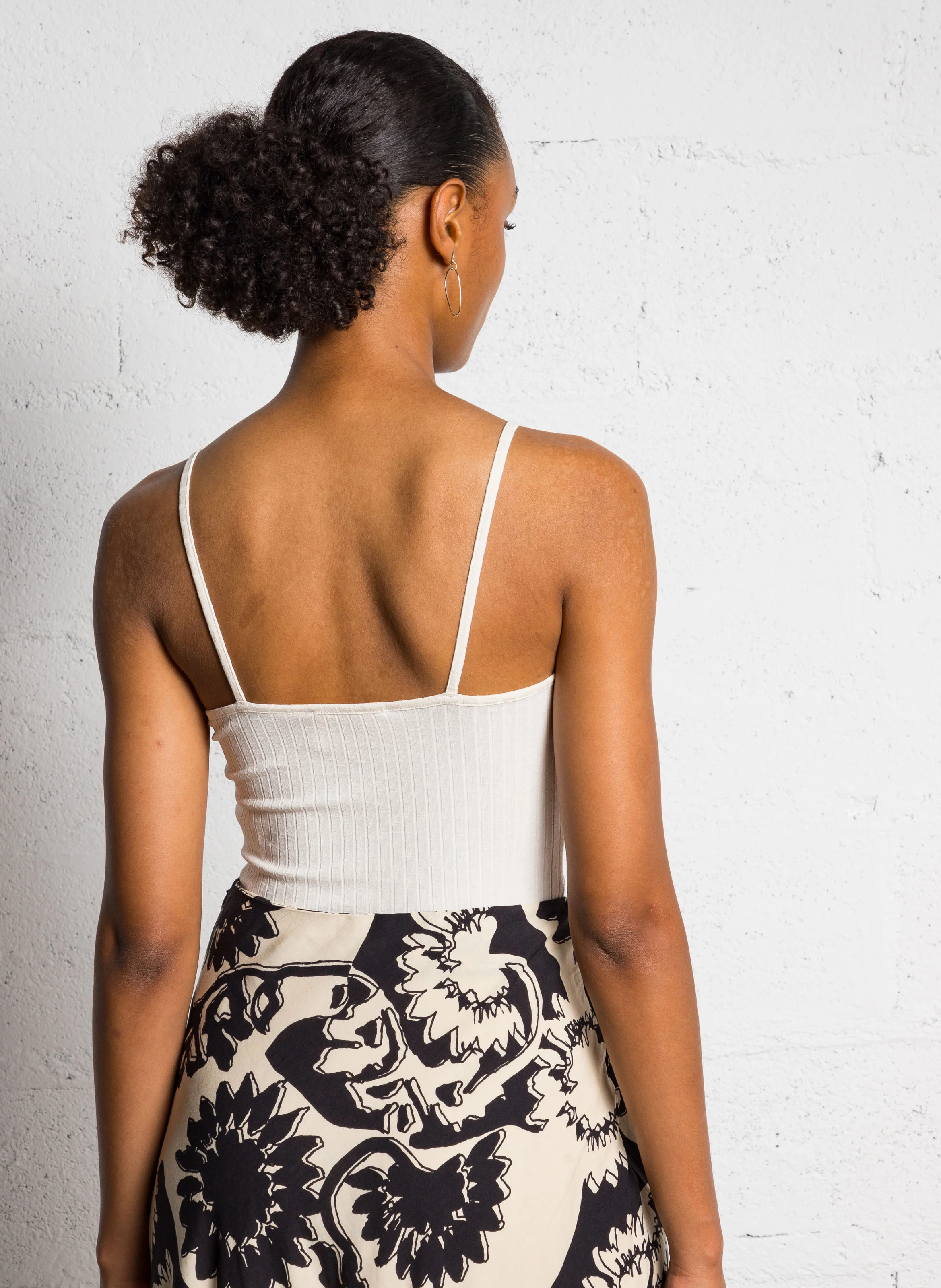 TARSA - Débardeur court en coton | Beige