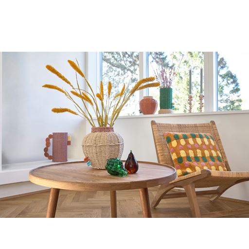 Villa Collection Styles Pude, Brun/ Gul/ Grøn, 45x45 cm