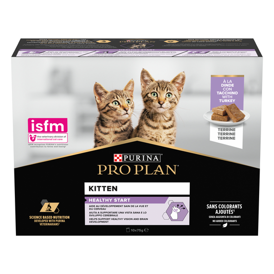Terrine Healthy start dinde - chat junior 10x75g