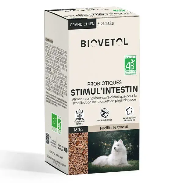 Biovetol - Poudre Stimul'Intestin Bio Grand Chien >10kg - 160g