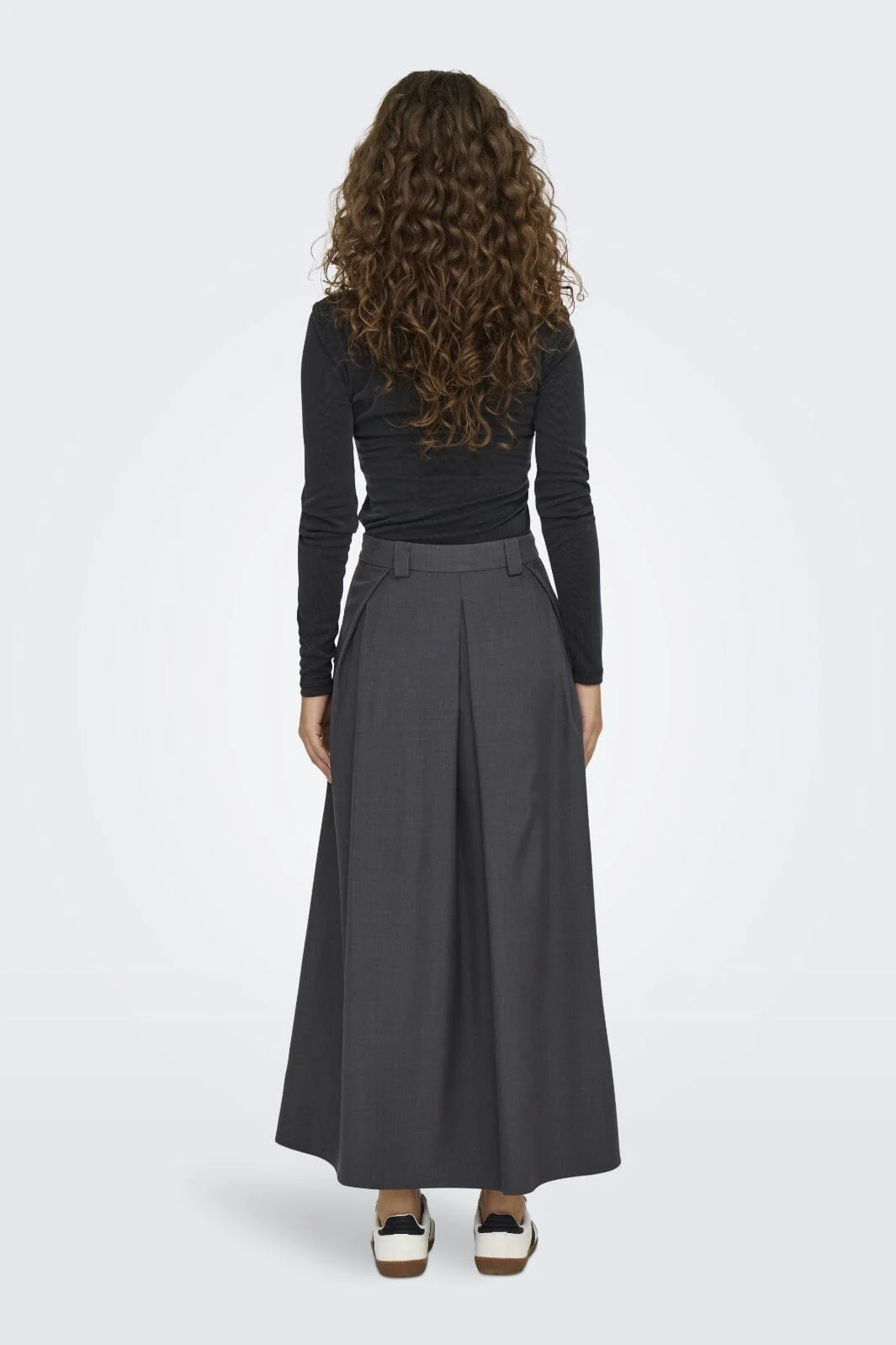 Only Onlginny Mel Wide Long Skirt 4588859 dark grey melange