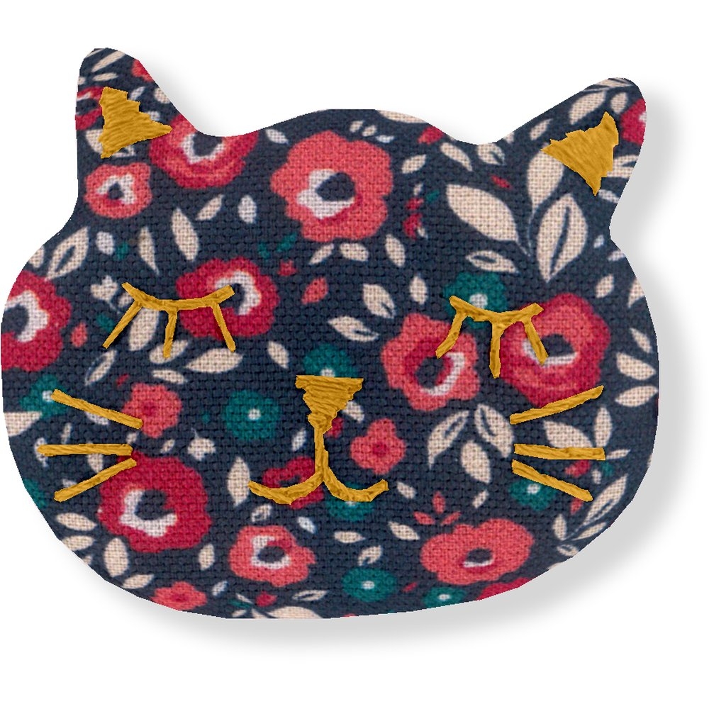 Barrette Miaou Camelias Rubis