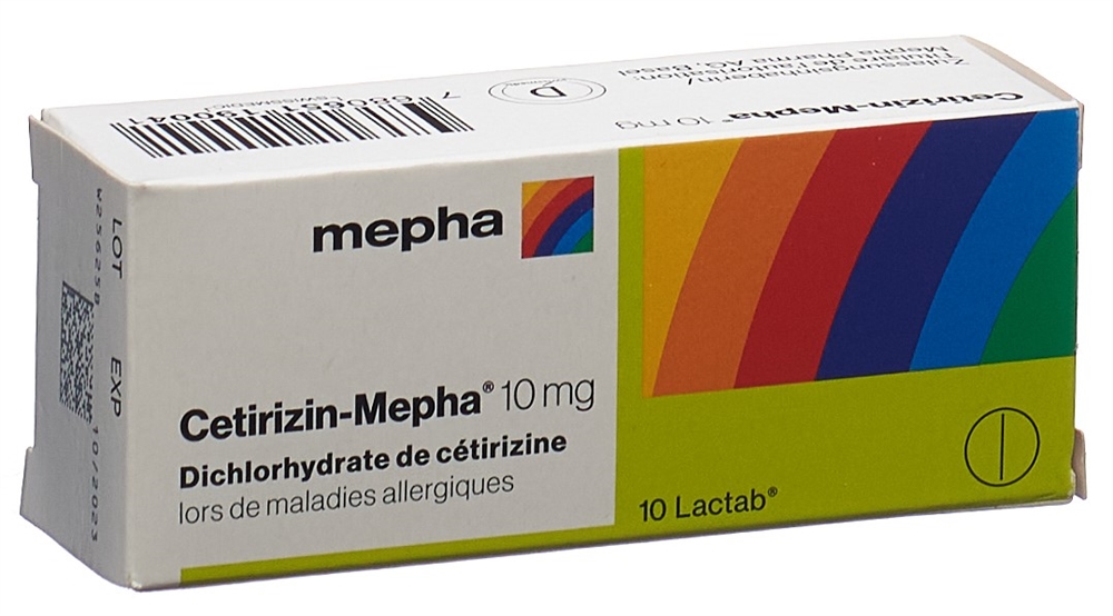 CETIRIZINE Mepha 10 mg<br>10 Stück, Blister, Filmtablette