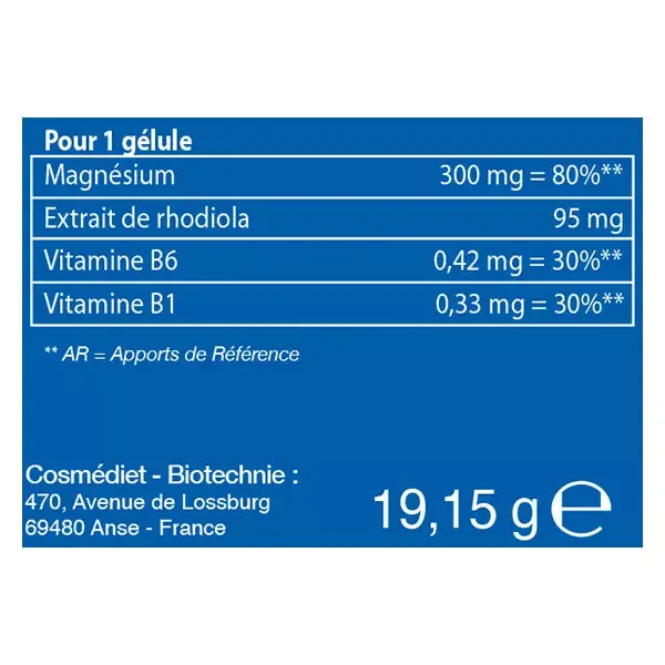 B-Technie Magnésio Marinho + B6 + Rhodiola 30 Cápsulas