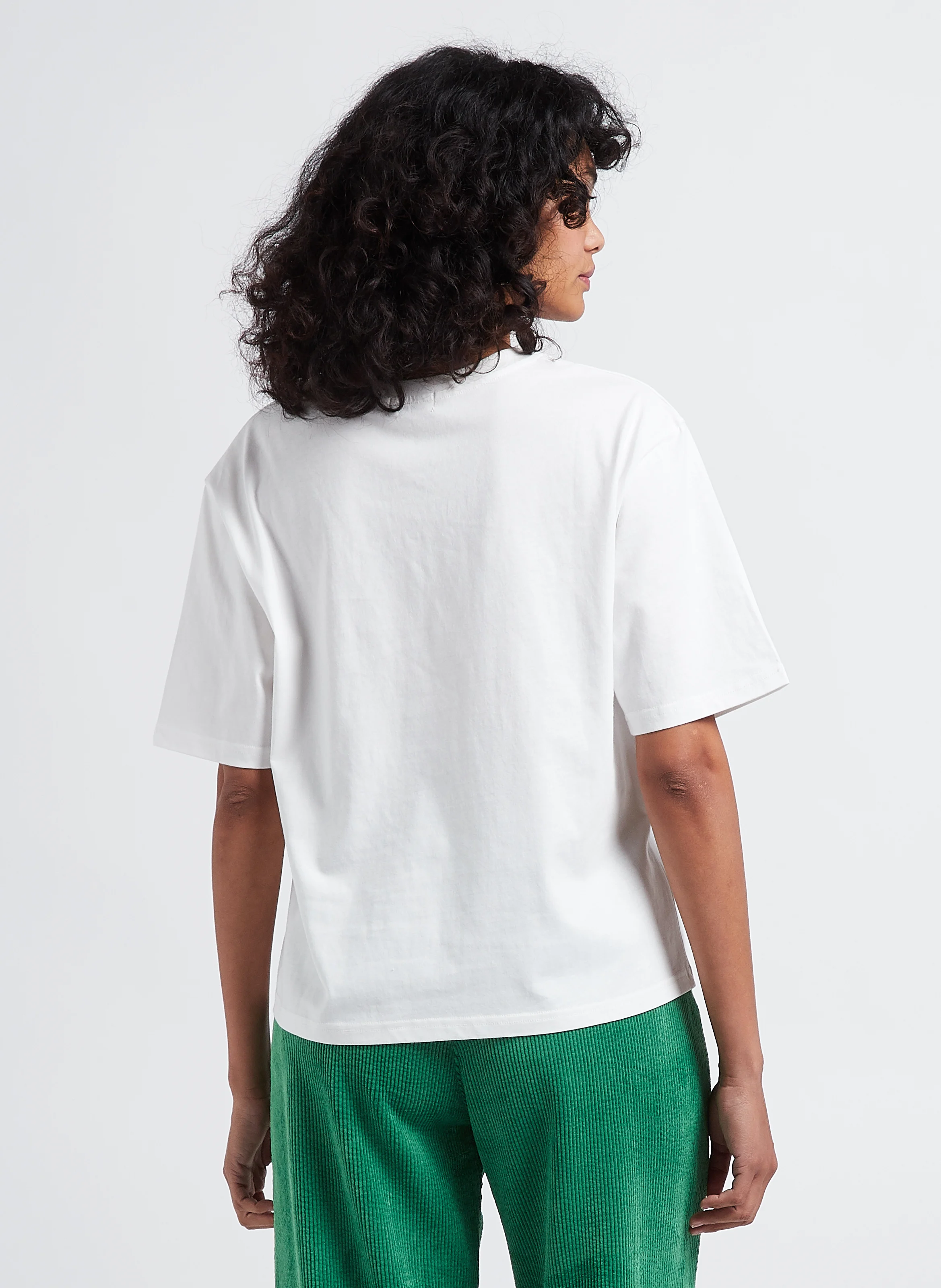 OTIS - Tee-shirt col rond brodé en coton | Blanc