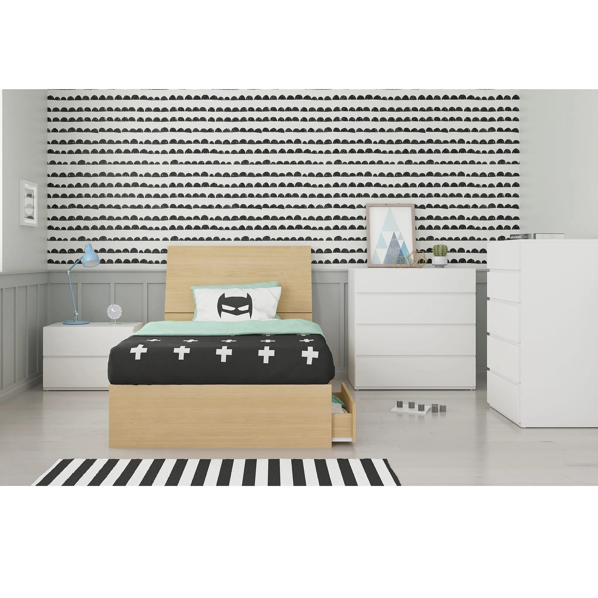 Nexera Bureau 4 Tiroirs Bali - Blanc