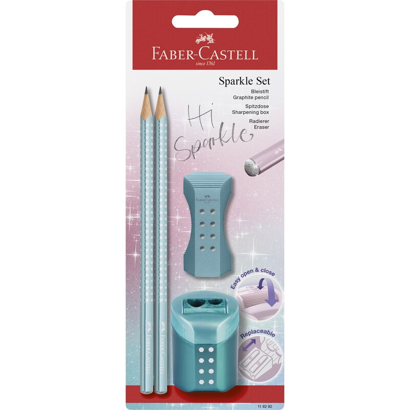 Faber-Castell Bleistift-Set Sparkle, B, assortiert
