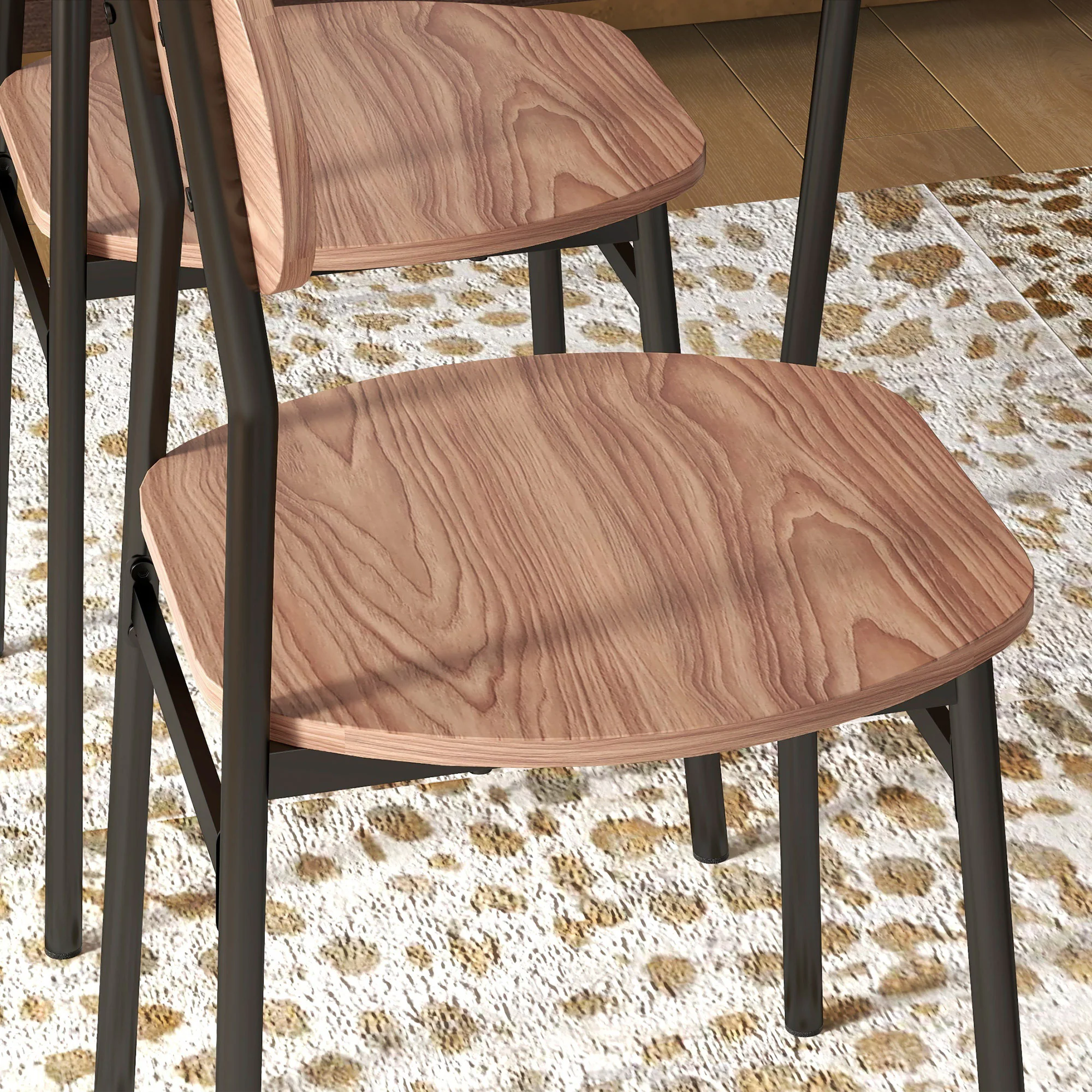 HOMCOM Esstisch mit 4 Stühlen natur 110L x 70B x 75H cm