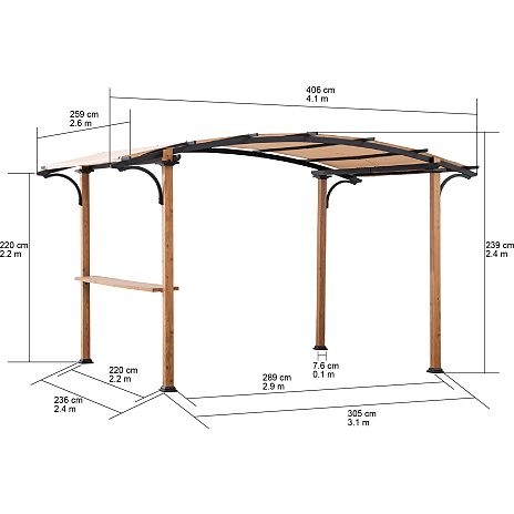 Pergola Skuta 406 cm x 259 cm