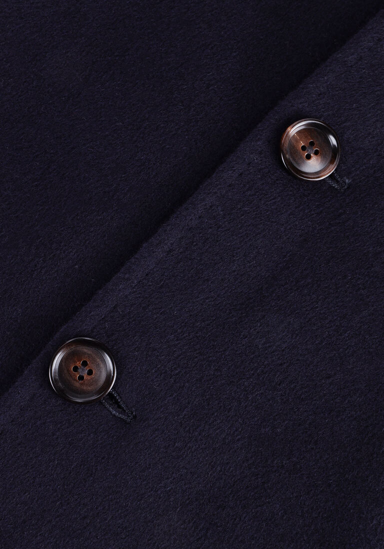 PROFUOMO donkerblauwe profuomo mantel outerw long coat knit navy