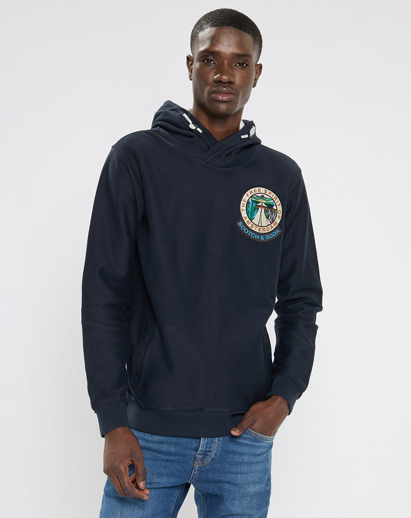 Scotch & Soda Sweat Patch bleu marine