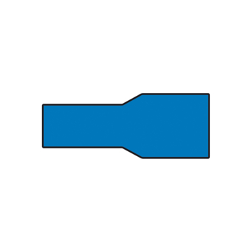 Carpoint Vlakstekerhuls 1542 6.3x0.8mm blauw blister 10 Stuks