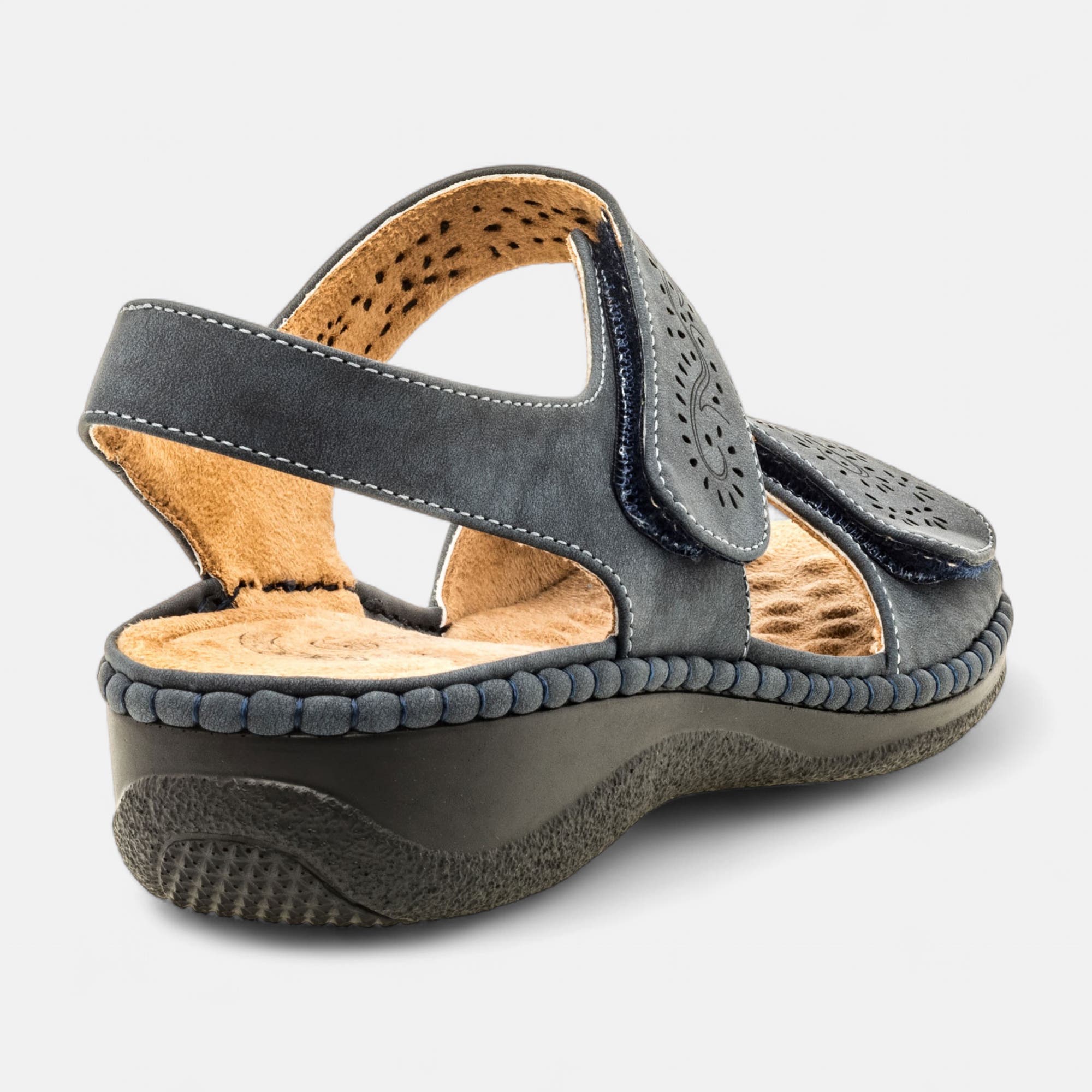 Nu-pieds confort Femme bleu marine