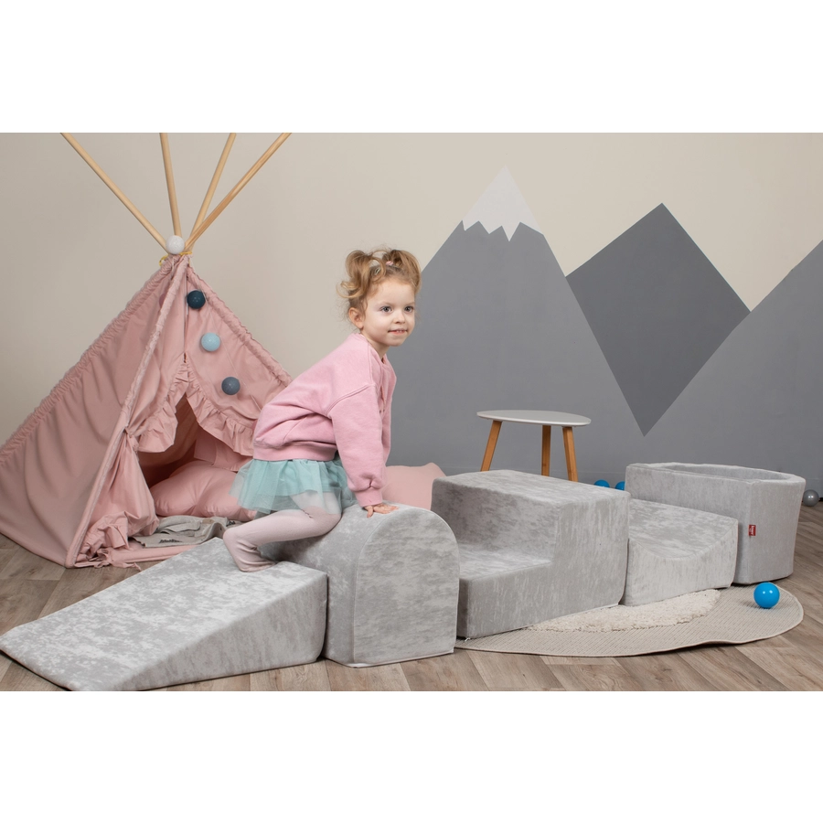 knorr toys® Spielblöcke soft - Grey grau