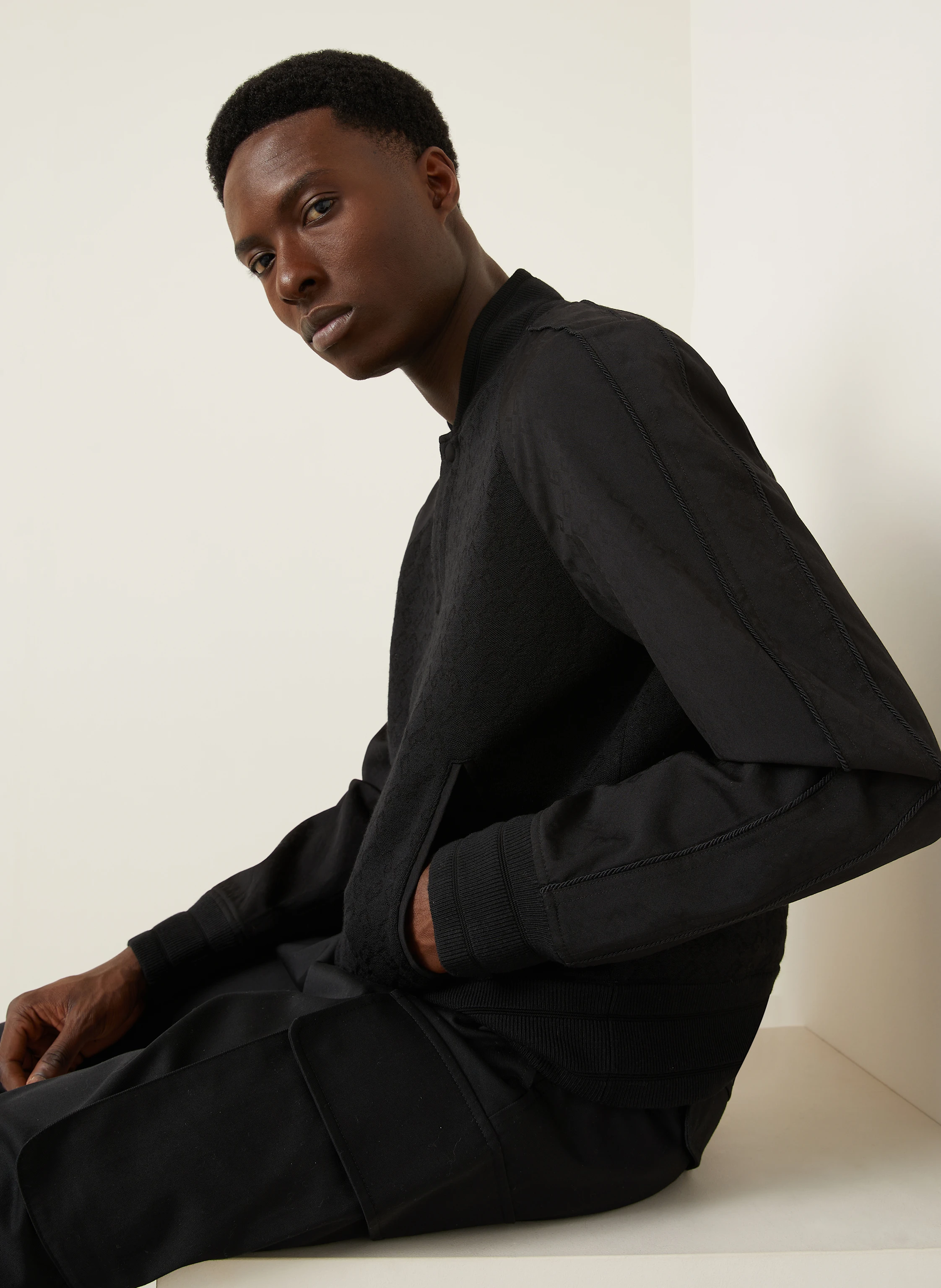 GIVENCHY Collegejacke im Materialmix