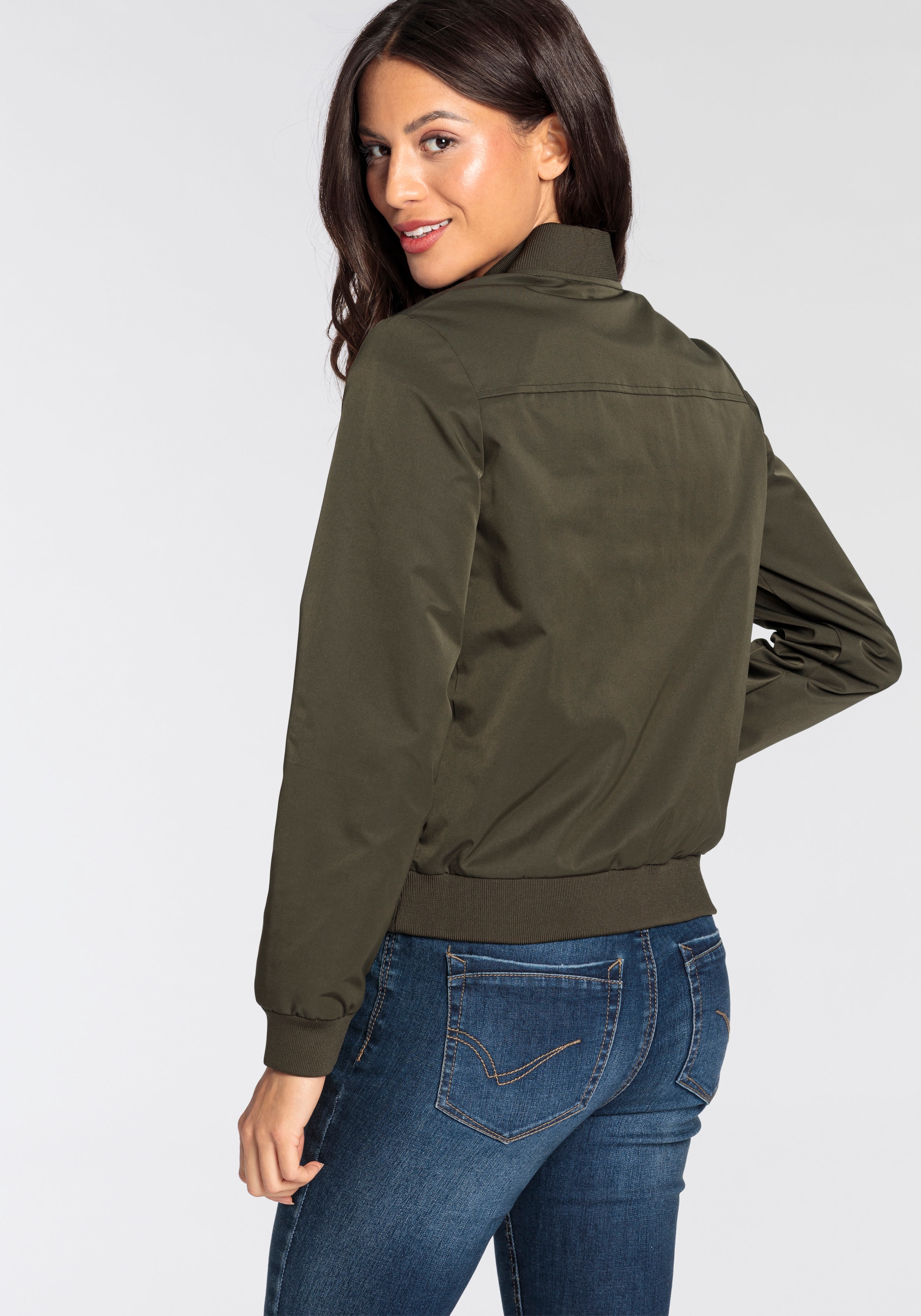 AJC Blouson modischer Look,  mit Rippkragen,  praktische Eingrifftaschen