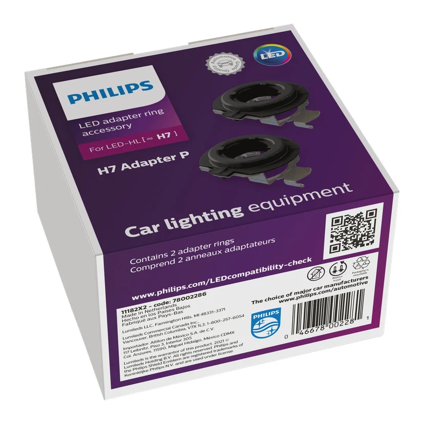 Adapter til frontlyspære 2-pk H7