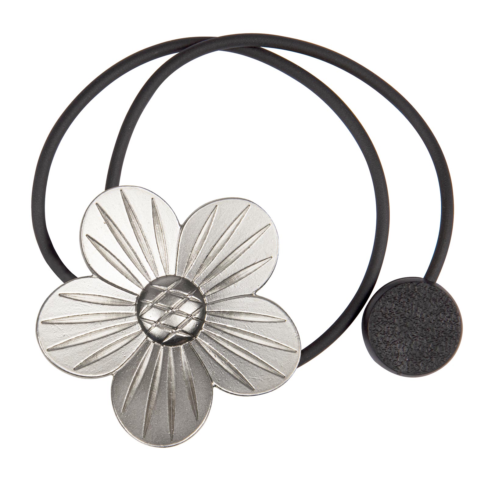 Raffhalter - nickel - Blume - magnetisch