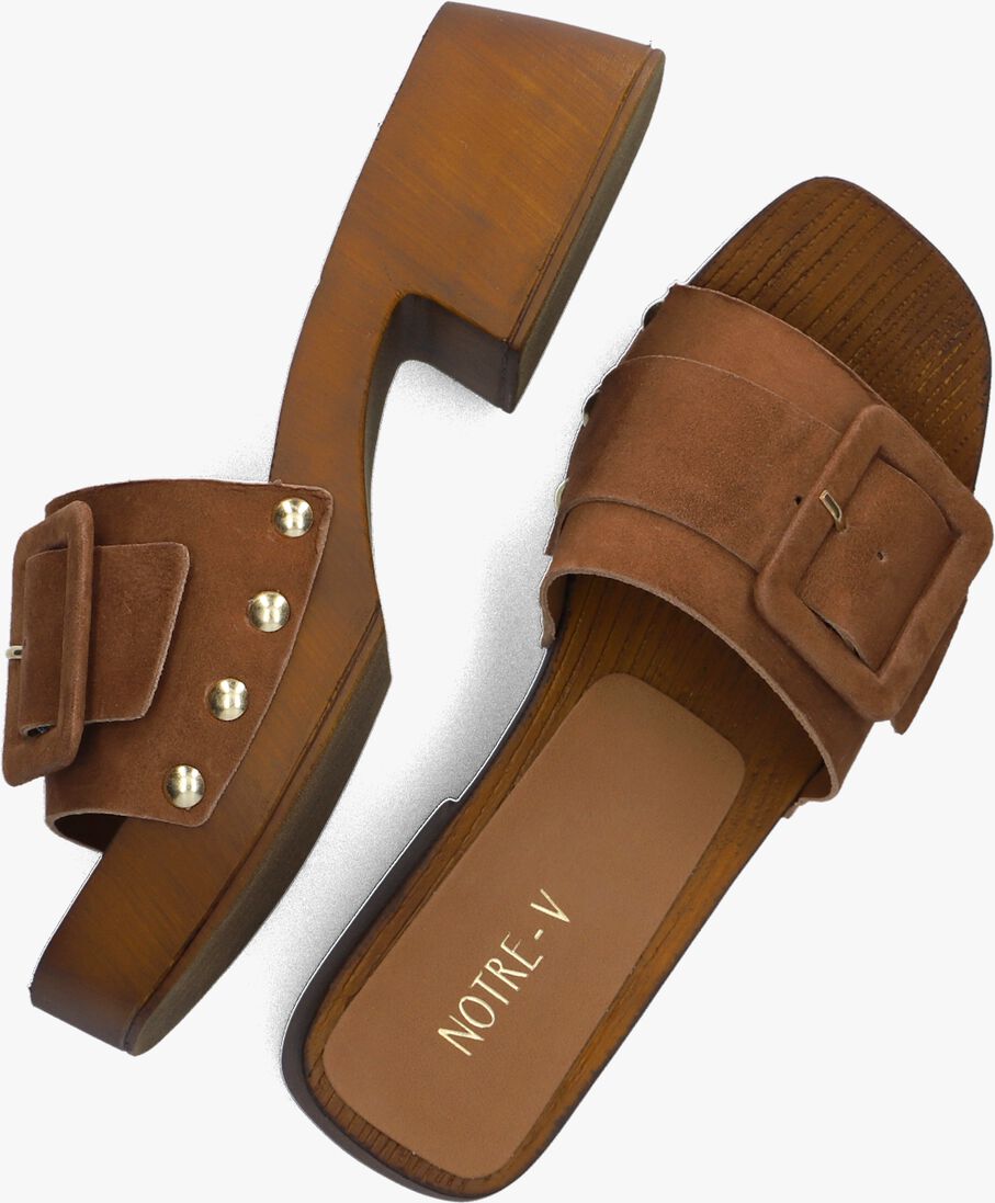 NOTRE-V cognac notre-v muiltjes 713l