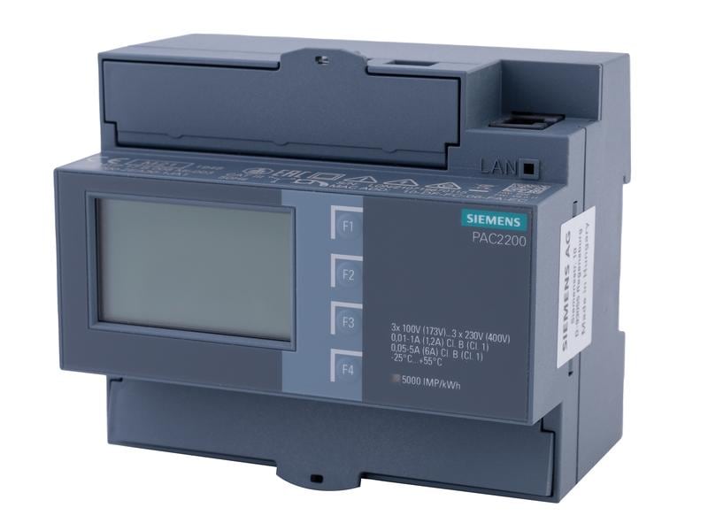 Siemens SENTRON MID Wandlerklemmen-Messgerät 7KM PAC2200 Meter, Messgerät mit LAN/IP, 5A Wandlermessung