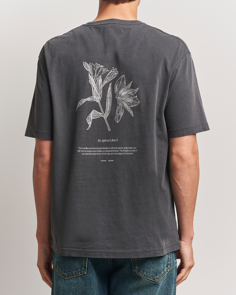 Samsøe Samsøe Printed Lily Crew Neck T-Shirt Washed Black