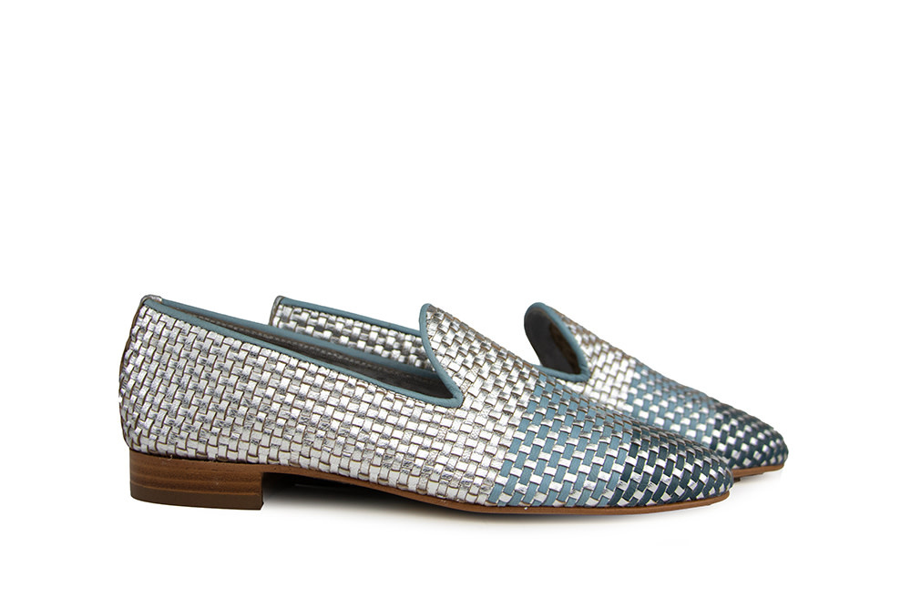 Pertini Loafer Escalera Silver Vlecht