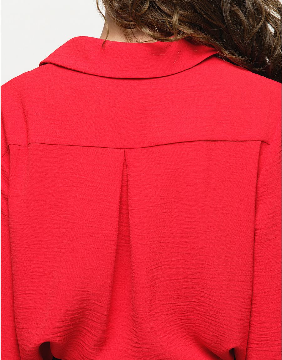 Chemisier rouge gaufré