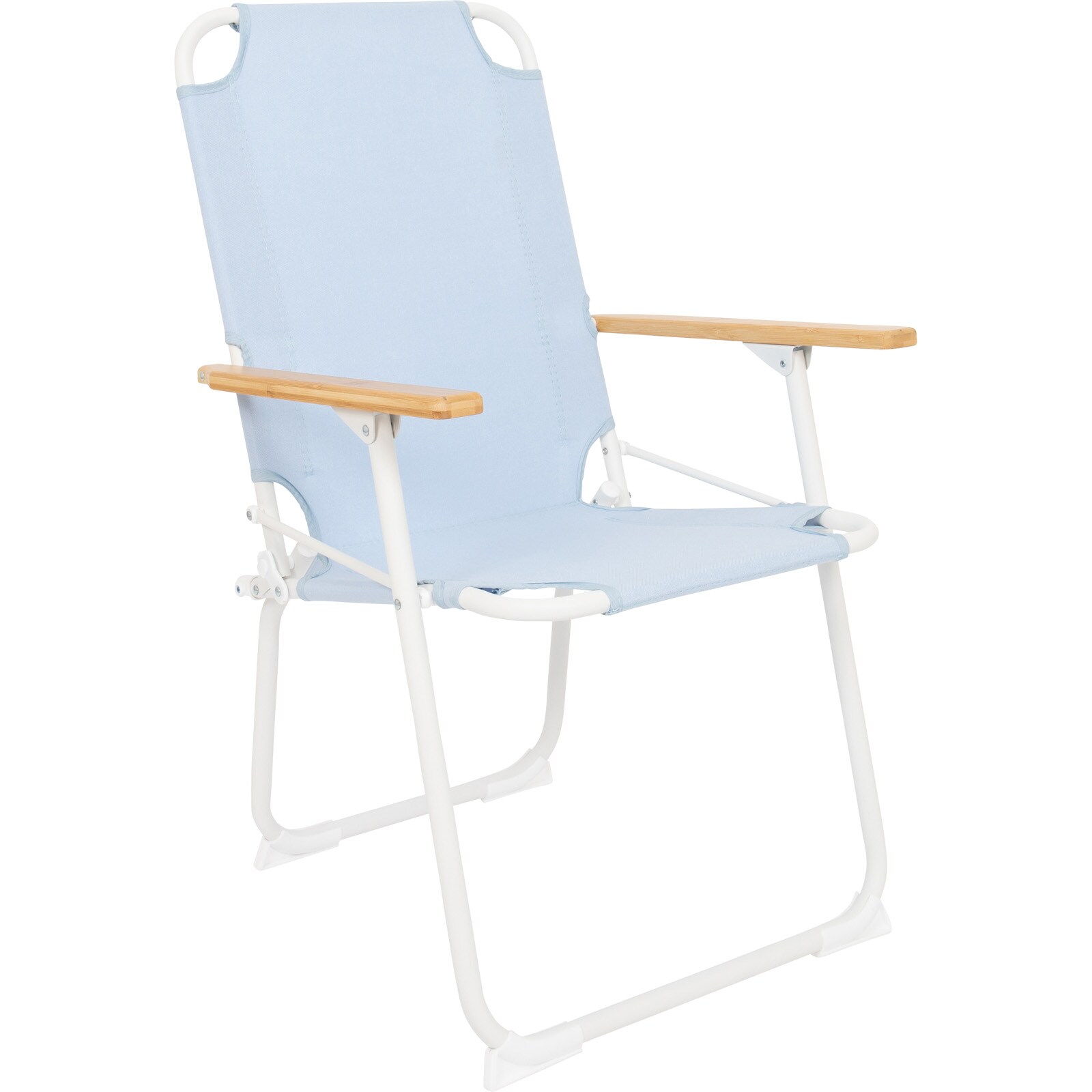 BO-CAMP Campingstuhl Mosset M Garten Klappstuhl Faltstuhl Faltbar Alu Holz 100kg Farbe: blau
