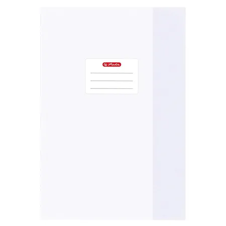 Herlitz Heftschoner DIN A4, geprägt (Bast), PP, weiß