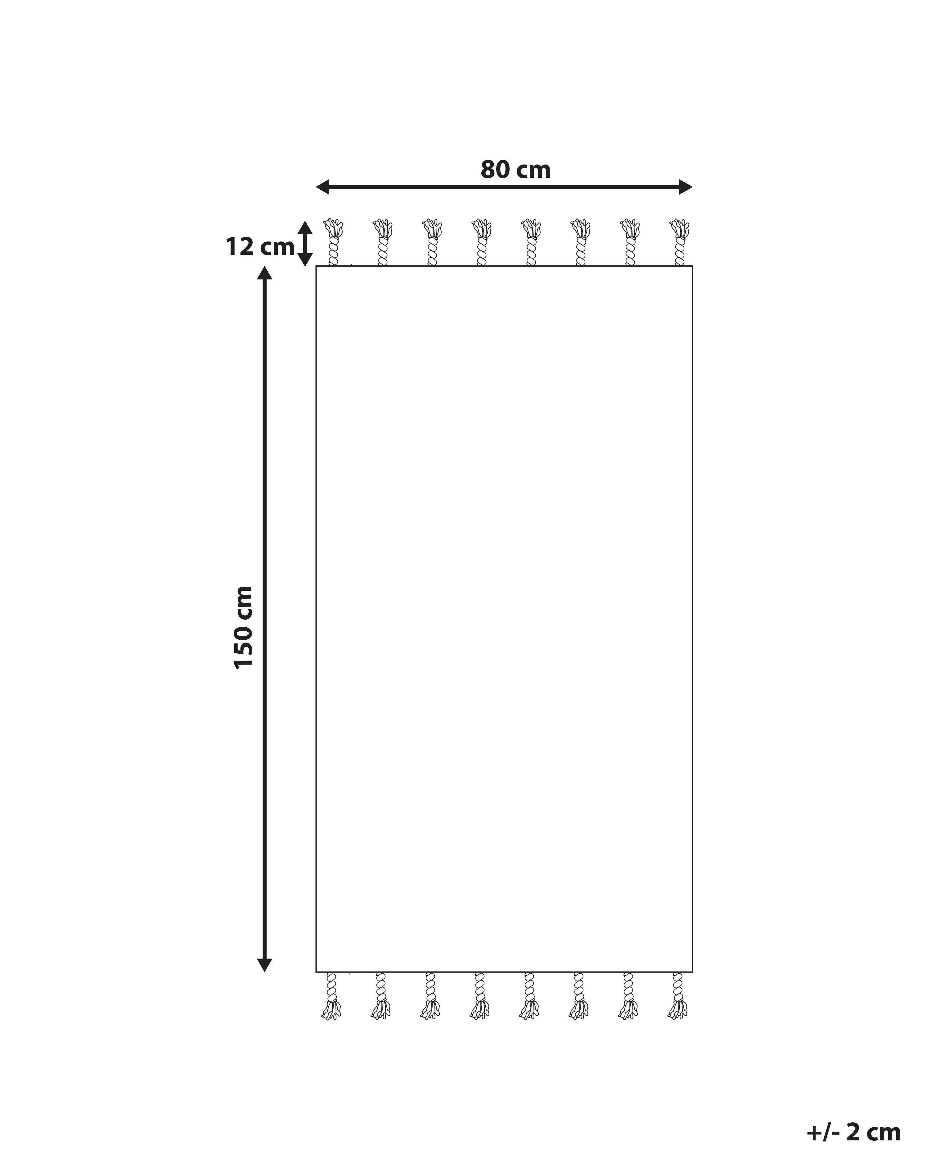 Vloerkleed BADEMLI Gebroken wit 80 x 150 cm