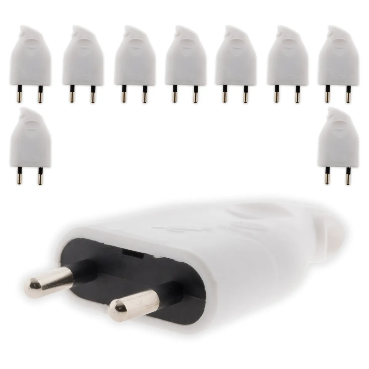 Zenitech Lot de fiches mâles - Blanc