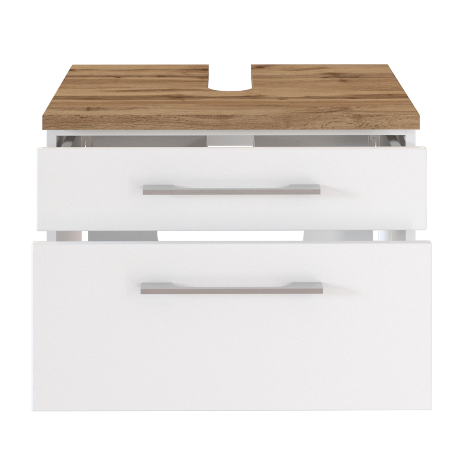 2-teiliges Badmöbel-Set DAVOS - weiß - 60 cm