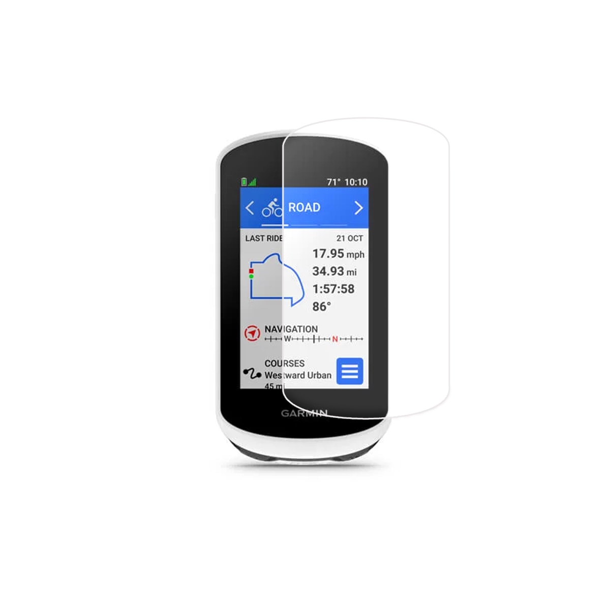 Skjermbeskytter i herdet glass for Garmin Edge Explore 2
