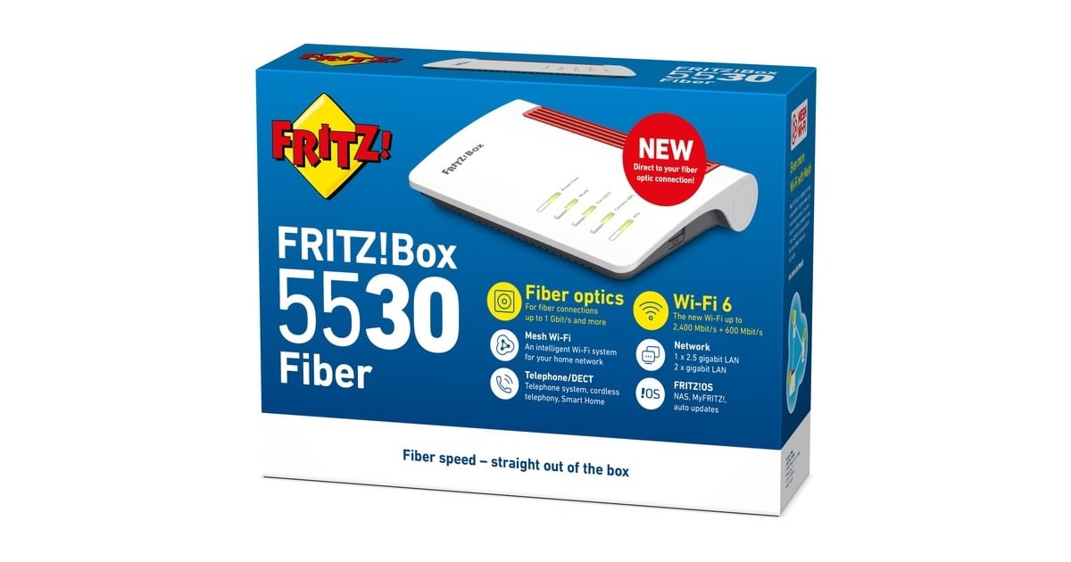 FRITZ!Box 5530 Fiber XGS-PON router  (Wit)