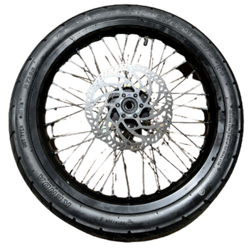 Roue Arrière Complète 80\/90-17 pour Moto Électrique (Avec disque 203mm et Engrennage)