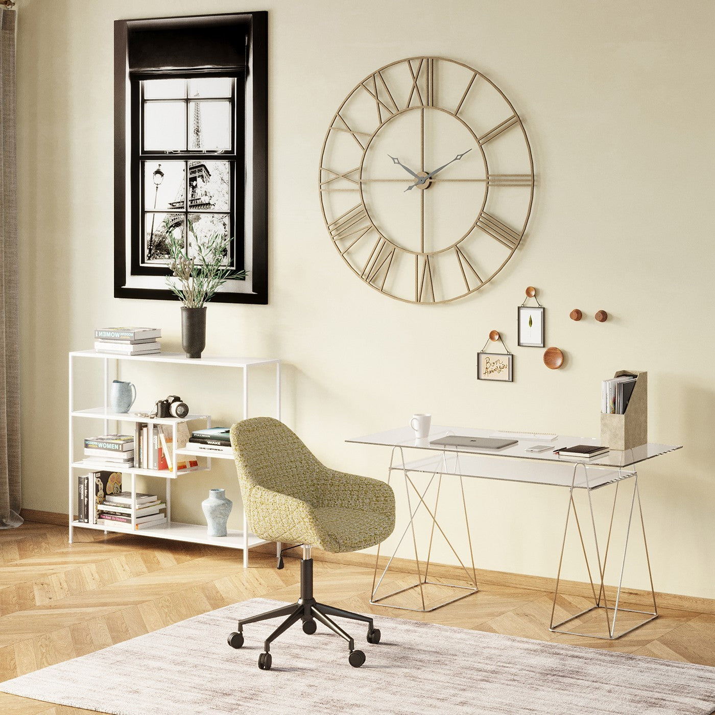 Bureauvoet Polar chroom (2|set) Kare Design